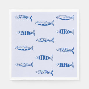 Sardinen-Muster Serviette
