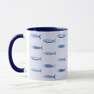 Sardinen-Muster Tasse