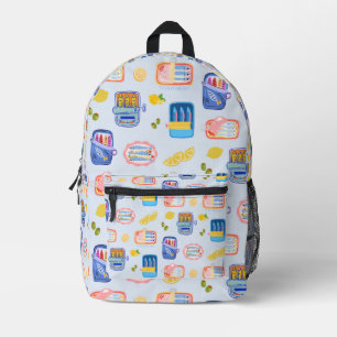 Sardinen und Zitronen Bedruckter Rucksack