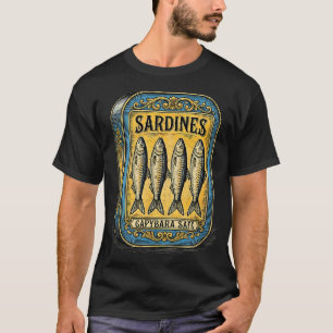 Sardinen Vintage Retro Dosenfisch Parodie lustige  T-Shirt