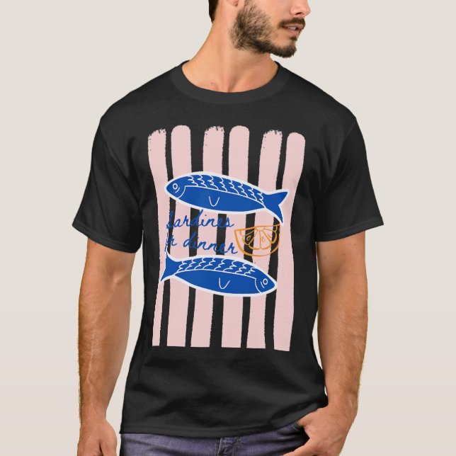 Sardinen zum Abendessen - Sommer T-Shirt (Vorderseite)