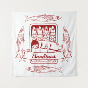 Sardinengehalt Wandteppich