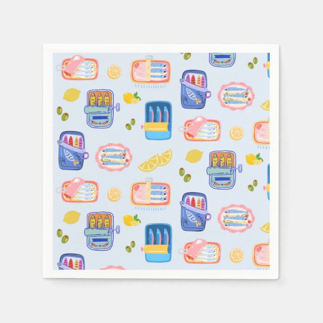 Sardines and Lemons Serviette (Vorderseite)