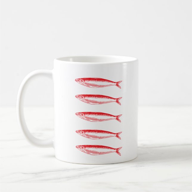 Sardines Fish Fisherman Kaffeetasse (Links)