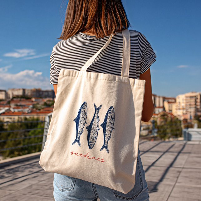 Sardines Fisherman Core Ästhetische Küste Tragetasche (Von Creator hochgeladen)