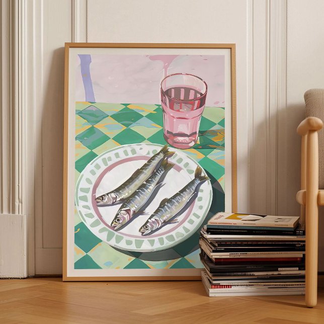 Sardines Print Sardine Tin Vintage Poster Retro  (Von Creator hochgeladen)