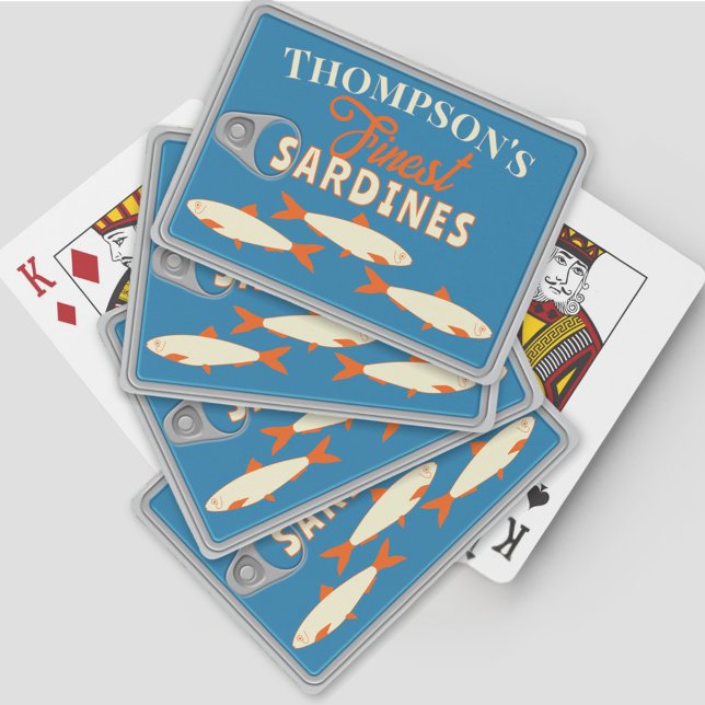 Sardines Tinned Fish Personalized Poker Playing  Spielkarten (Personalized Sardines Tinned Fish Playing Cards,)