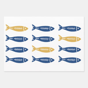 Sardines Wrapping Paper Geschenkpapier Set