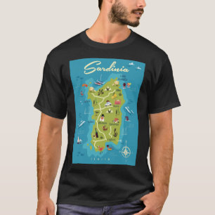 Sardinia-Plakataufkleber T-Shirt