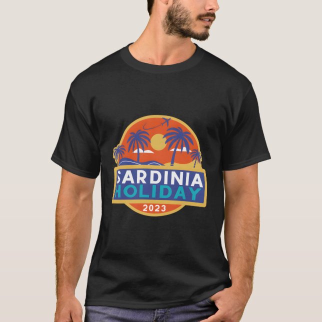 Sardinien 2023 Mittelmeer Italien T-Shirt (Vorderseite)