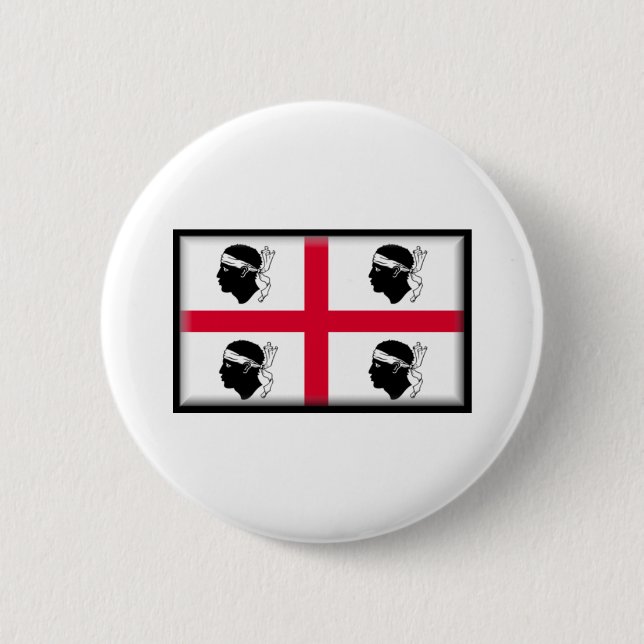 Sardinien-Flagge Button (Vorderseite)