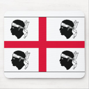 Sardinien-Flagge Mousepad