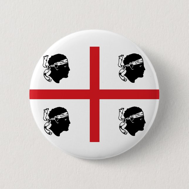 Sardinien-Flaggenitalien-Regionsinsel ethnisch Button (Vorderseite)