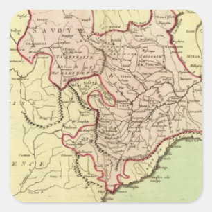 Sardinien, Frankreich, Italien Quadratischer Aufkleber