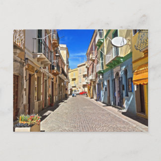 Sardinien - Hauptstraße in Carloforte Postkarte