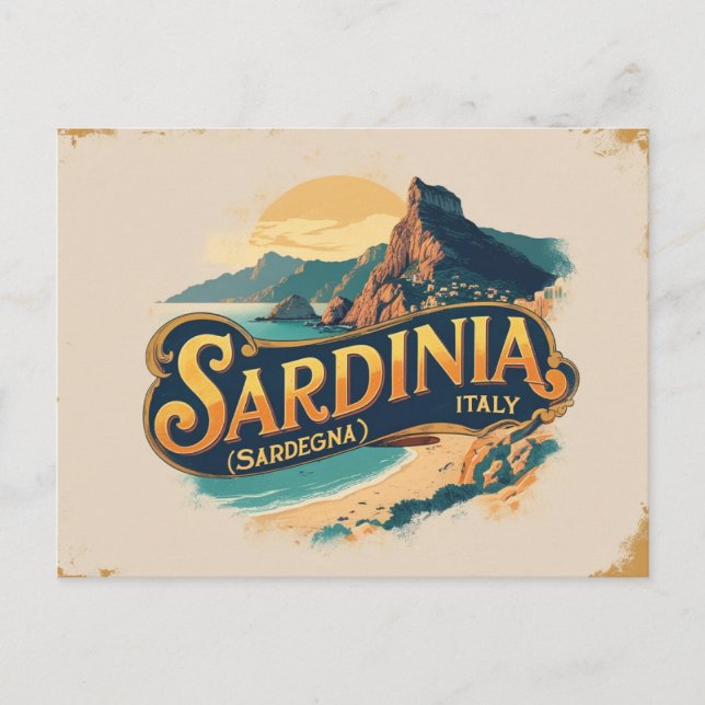 Sardinien Island Escape Postkarte (Vorderseite)