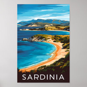 Sardinien Italien Berühmter Reiseort Poster