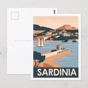 Sardinien Italien Berühmter Reiseort Postkarte