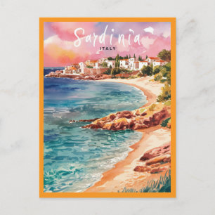 Sardinien - Italien Strandfarben Postkarte