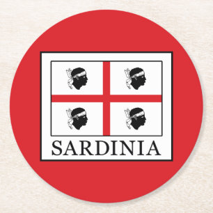 Sardinien Runder Pappuntersetzer