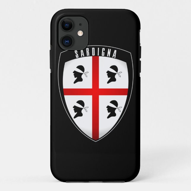 Sardinien, Schild-Wappen - iPhone (Schwarzes) Case-Mate iPhone Hülle (Rückseite)