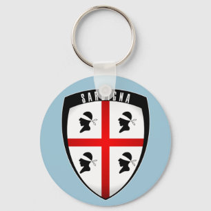 Sardinien, Shield Wappen (hellblau) Schlüsselanh Schlüsselanhänger
