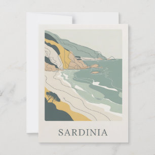 Sardinien vintage minimalistisch postkarte