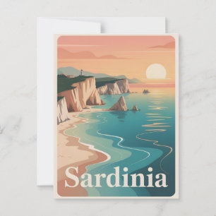 Sardinien vintage minimalistisch postkarte
