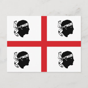 Sardinienflagge - Region Insel ethnisch Postkarte