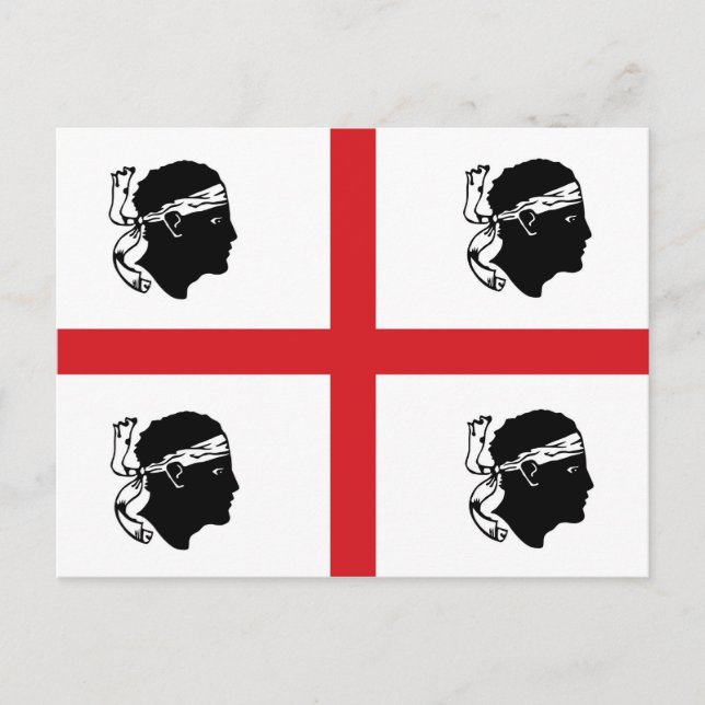 Sardinienflagge - Region Insel ethnisch Postkarte (Vorderseite)