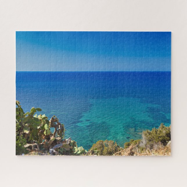 Sardiniens blaues Meer und Himmel Mittelmeerküste Puzzle (Horizontal)