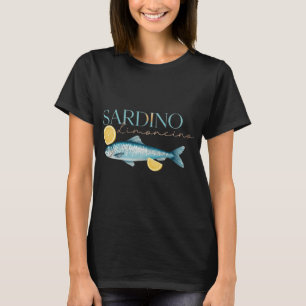 Sardino Limoncino Vintage-Sardinen-Kunst — Retro T-Shirt