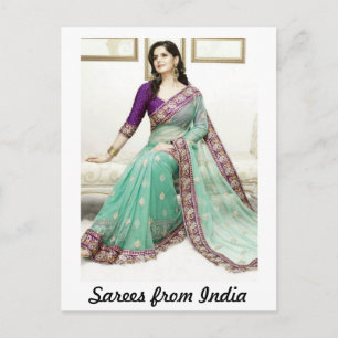 Sarees aus Indien Postkarte