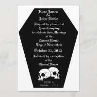 Sarg-Ebenholz-(weiße) Hochzeits-Einladung