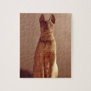 Sarg einer Katze geschützt von der Göttin Bastet Puzzle