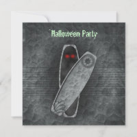 Sarg - Einladung Halloween
