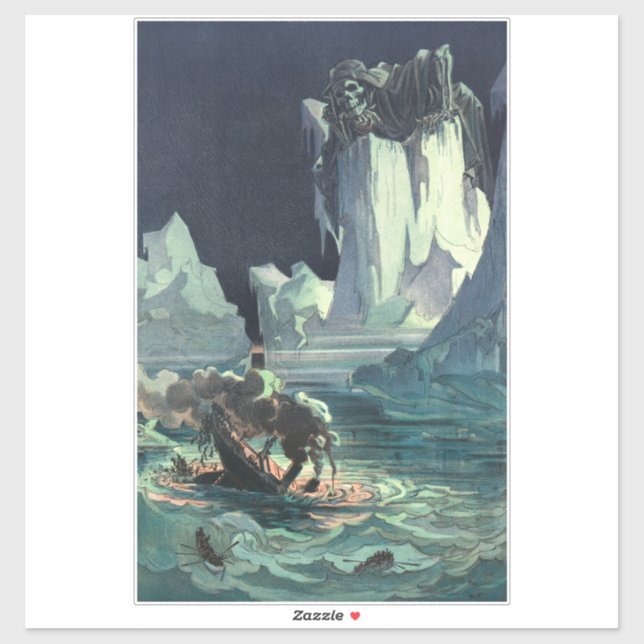 Sargasso Sea Grim Sensenmann & Sinking of Titanic Aufkleber (Blatt)