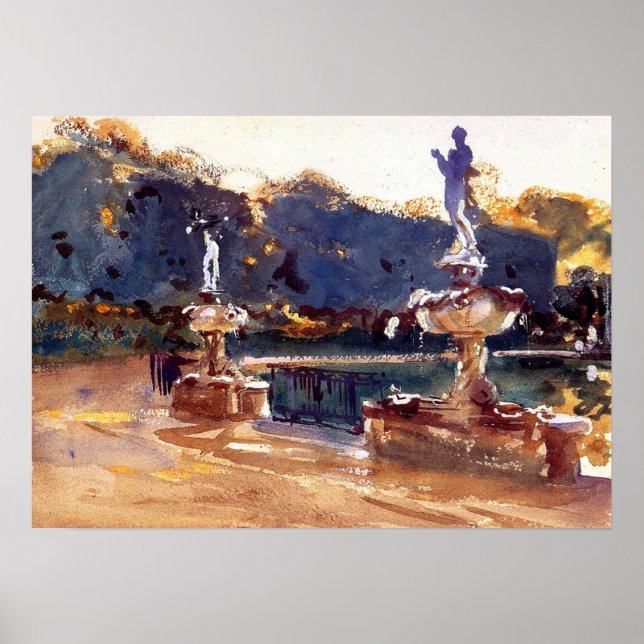 Sargent - Boboli Gardens 1907 Poster (Vorne)