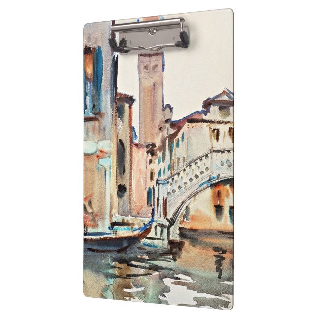 Sargent - Eine Brücke und ein Campanile, Venedig, Klemmbrett (Links)