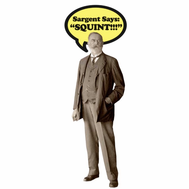 Sargent Foto-Skulptur Freistehende Fotoskulptur (Vorne)