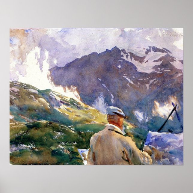 Sargent - Künstler im Simplon 1909 Poster (Vorne)