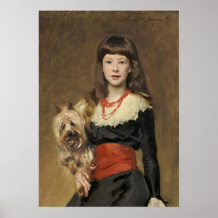 Sargent Mädchen mit Hund Beatrice Townsend Porträt Poster