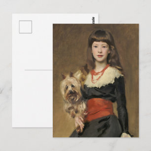 Sargent Mädchen mit Hund Beatrice Townsend Porträt Postkarte