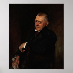 Sargent - Portrait von James Whitcomb Riley Poster