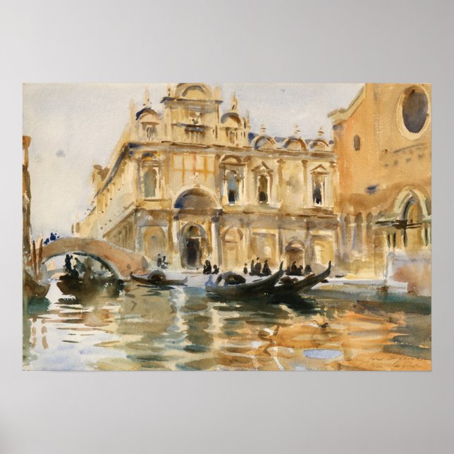 Sargent - Rio Dei Mendicanti, Venedig Poster (Vorne)