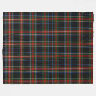 Sargent/Stewart schwarze Tartan-Fleece-Decke Fleecedecke