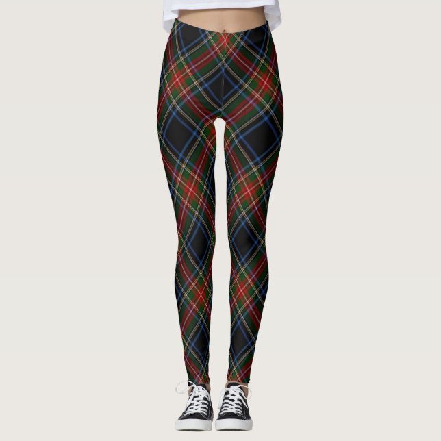 Sargent - Stewart schwarze Tartan-Leggings Leggings (Vorderseite)