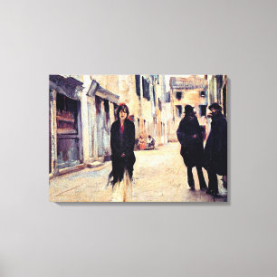 Sargent - Straße in Venedig, schöne Kunst Leinwanddruck