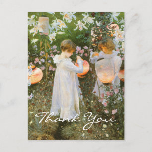 Sargent's Carnation, Lily, Lily, Rose Postkarte