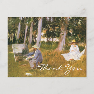 Sargent's Claude Monet Painting Postkarte